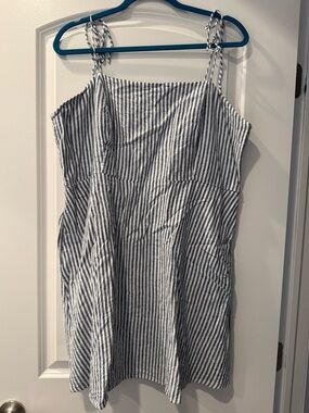 Old Navy Striped Blue and White Tie-Shoulder Camisole Top